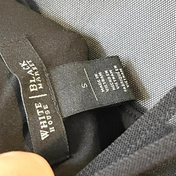 WHITE HOUSE BLACK‎ MARKET Fringe Flapper Tiered Dress Black Solid Sleeveless S - Picture 7 of 7